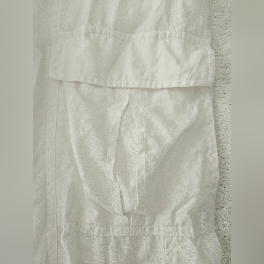 JOIE Telutci Linen Ankle Lace-Up Crop Cargo Pants | SZ 6 - Picture 11 of 14